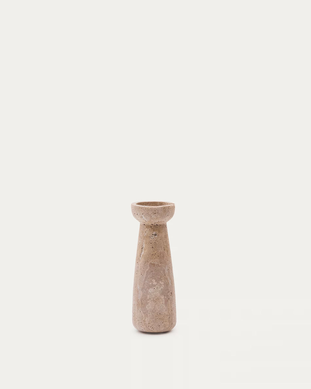 Candelabro grande Magan in travertino beige