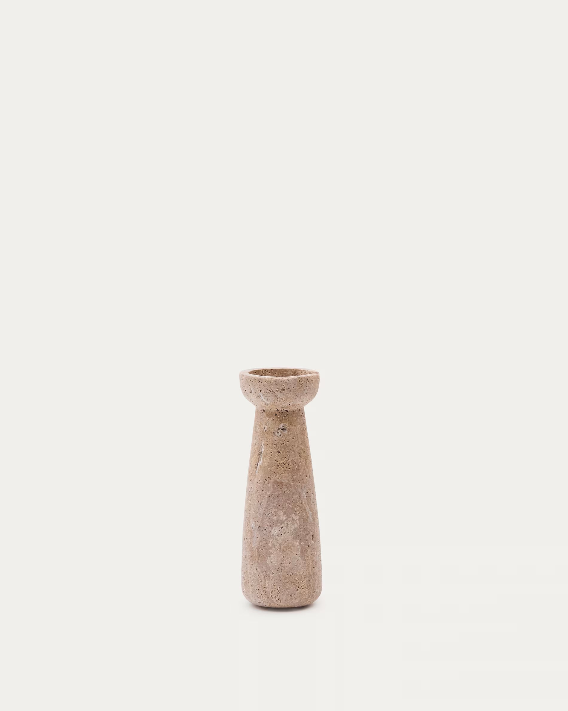 Candelabro grande Magan in travertino beige