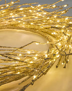 Corona luminosa dorata Bria Ø60 cm