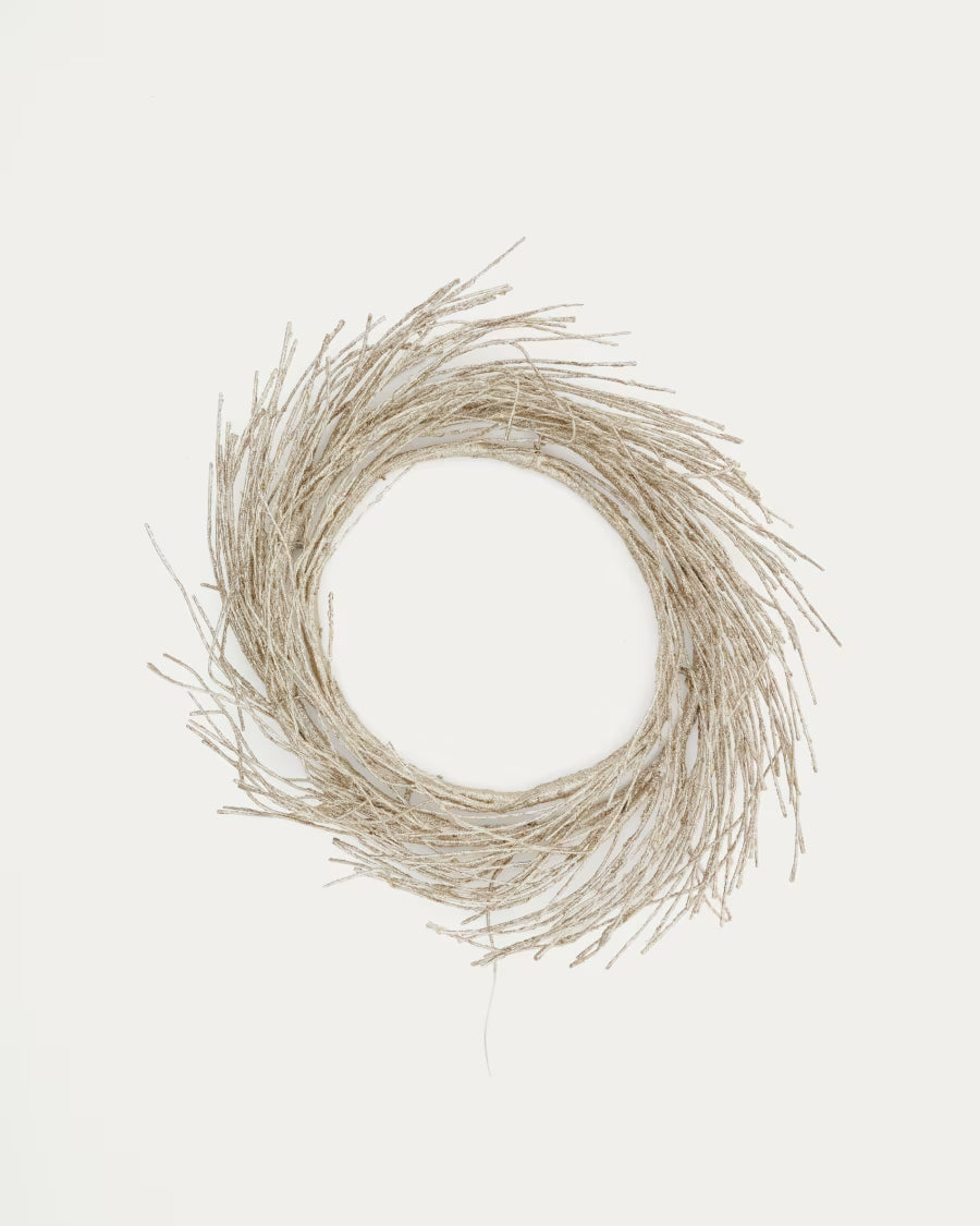 Corona luminosa dorata Bria Ø60 cm