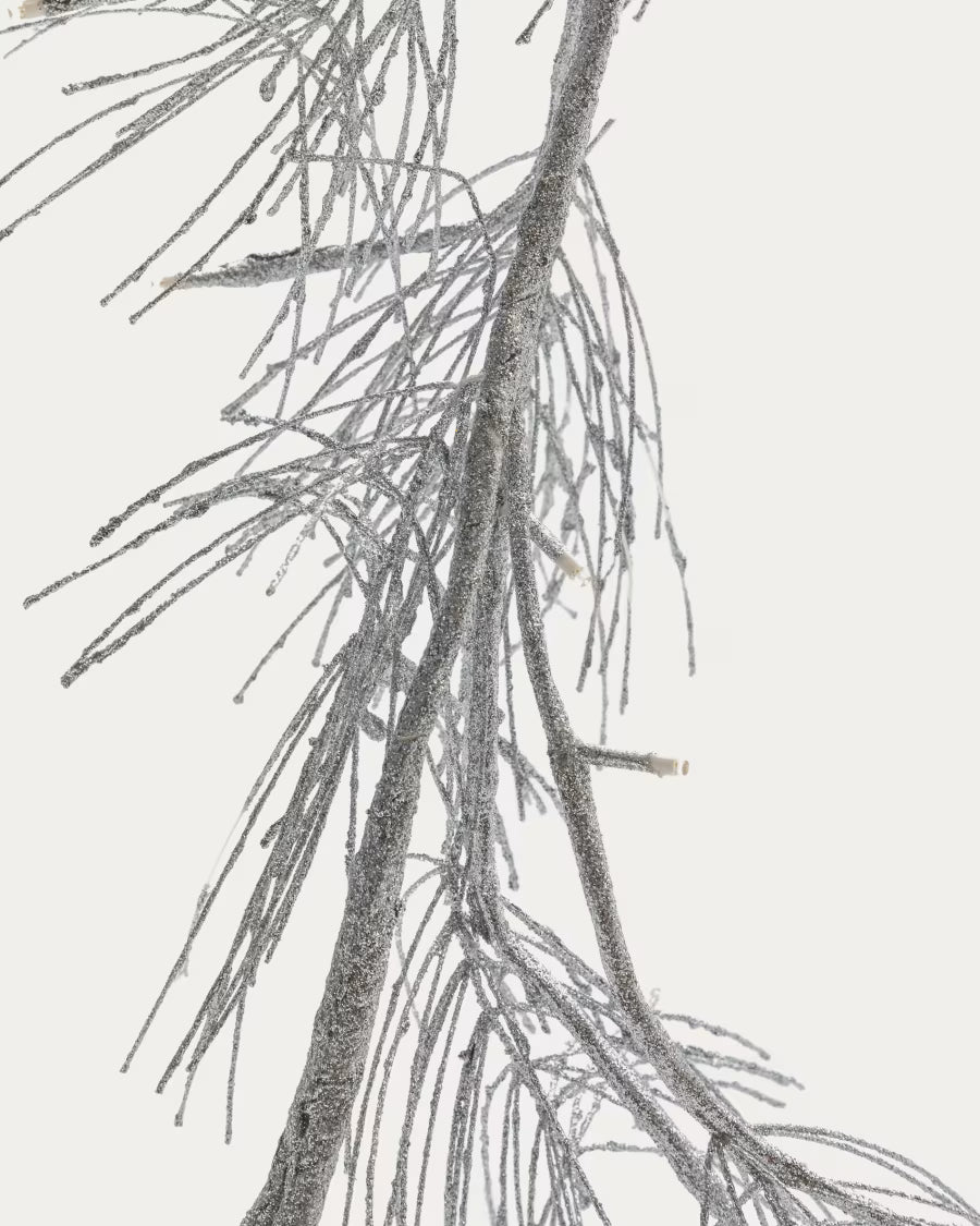 Ghirlanda luminosa Teila a forma di ramo argento 180 cm