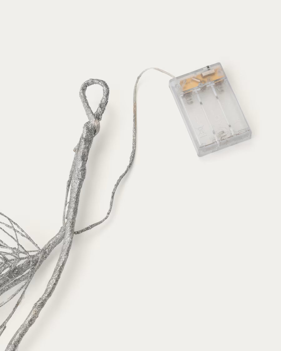 Ghirlanda luminosa Teila a forma di ramo argento 180 cm