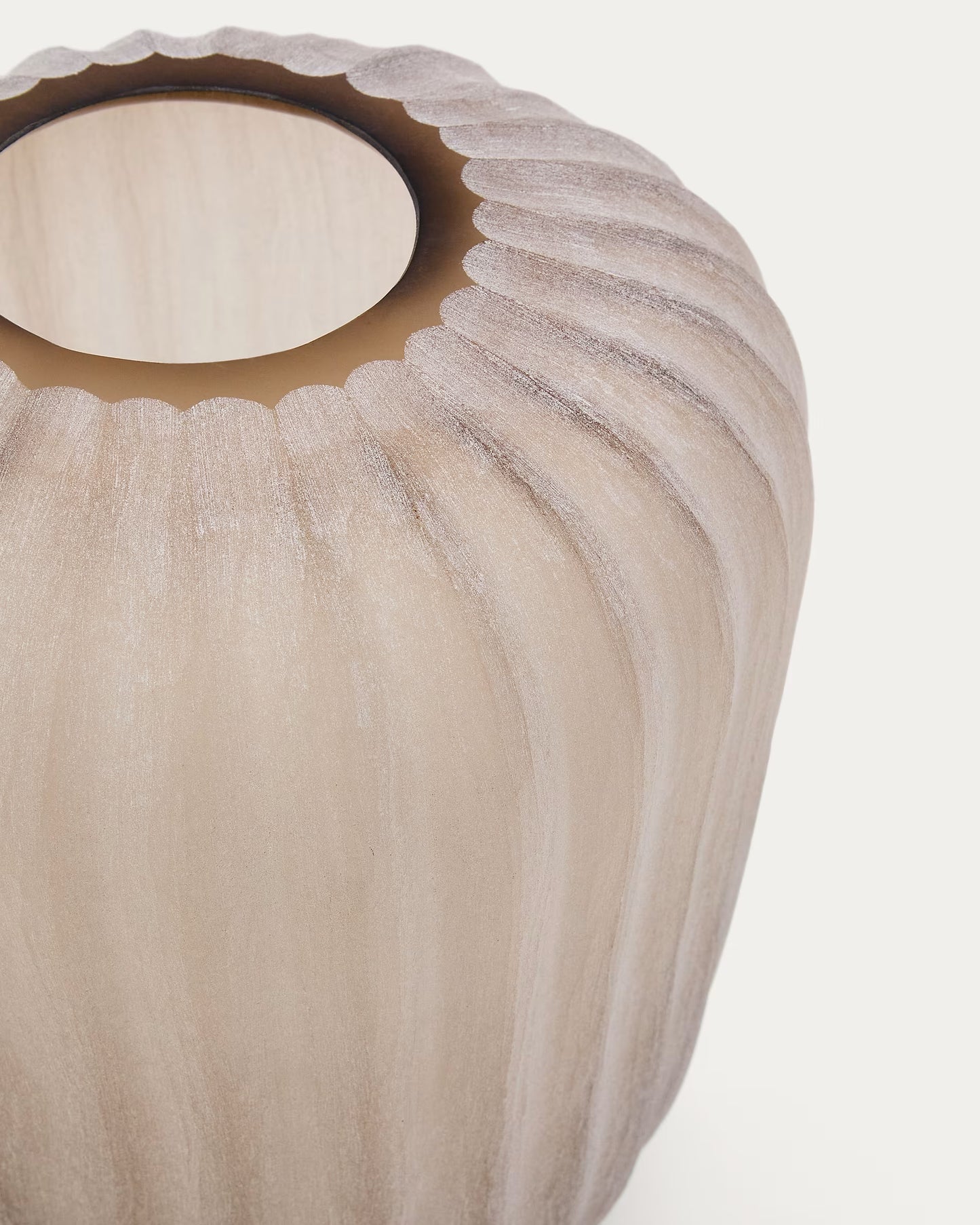 Vaso in vetro beige Lumia 38 cm