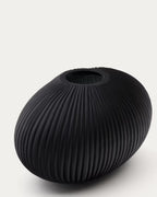 Vaso in vetro grigio scuro Nivra 19 cm