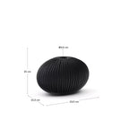 Vaso in vetro grigio scuro Nivra 15 cm