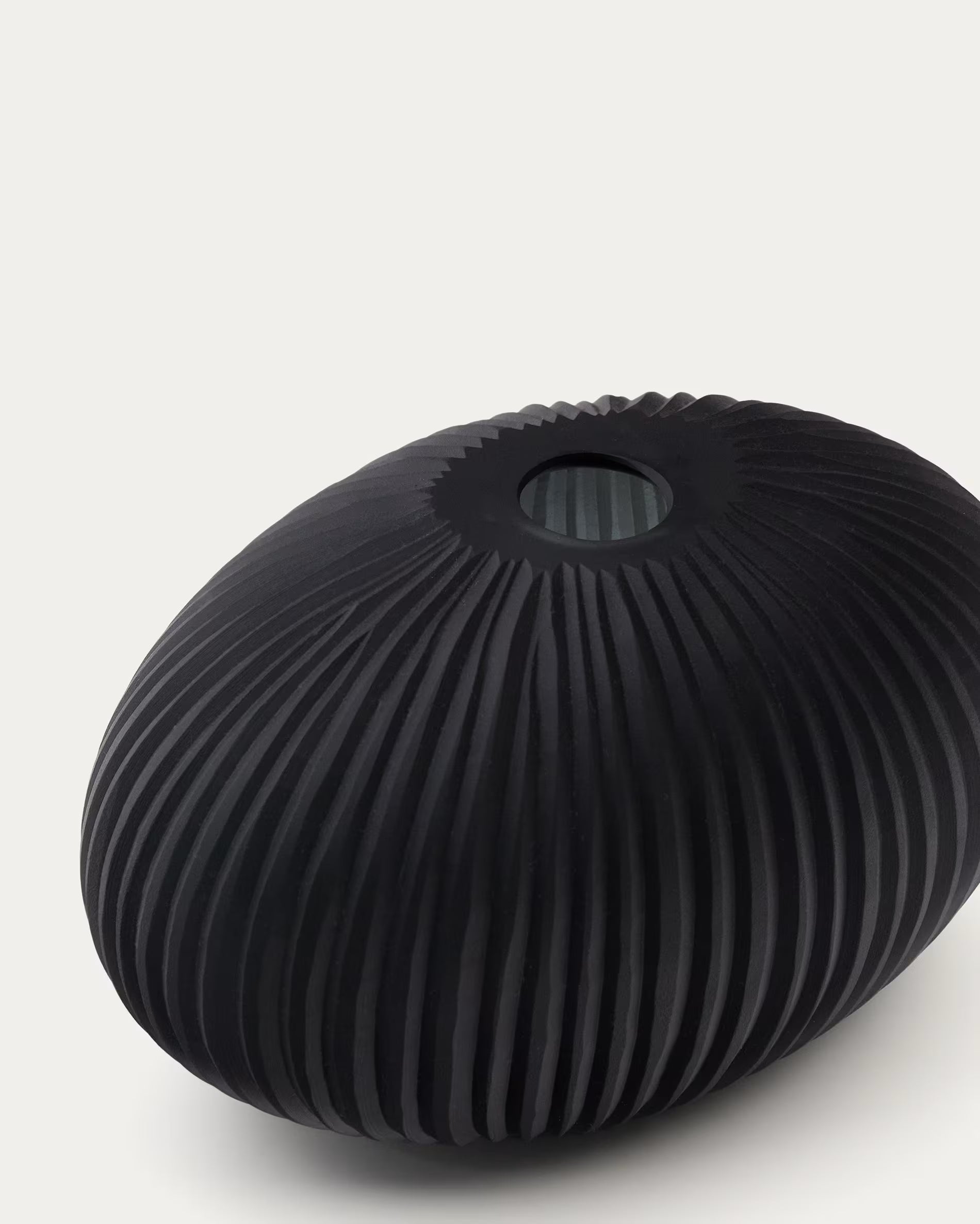 Vaso in vetro grigio scuro Nivra 15 cm