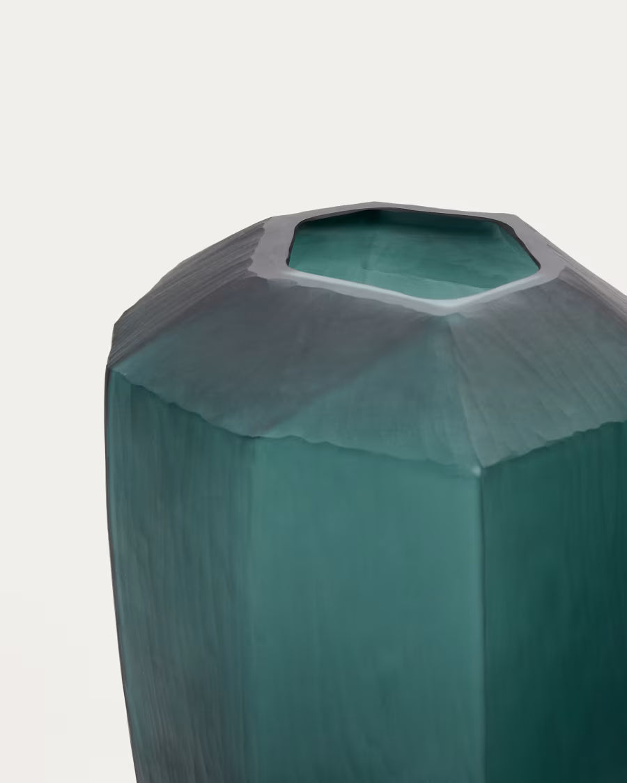 Vaso in vetro verde Geonix 45,5 cm