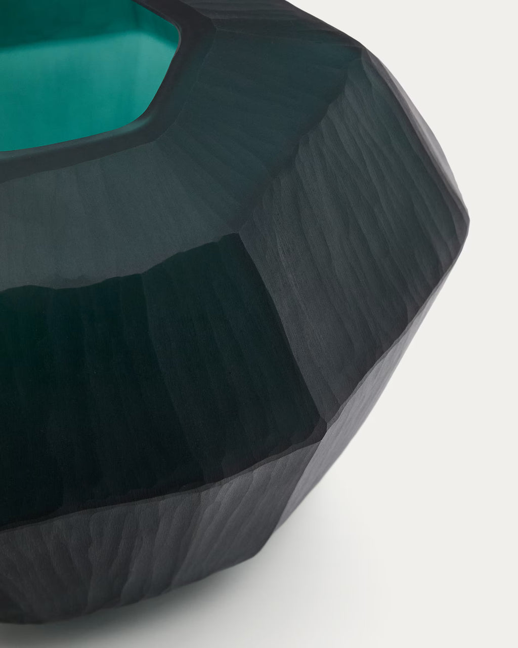 Vaso in vetro verde Geonix 22 cm