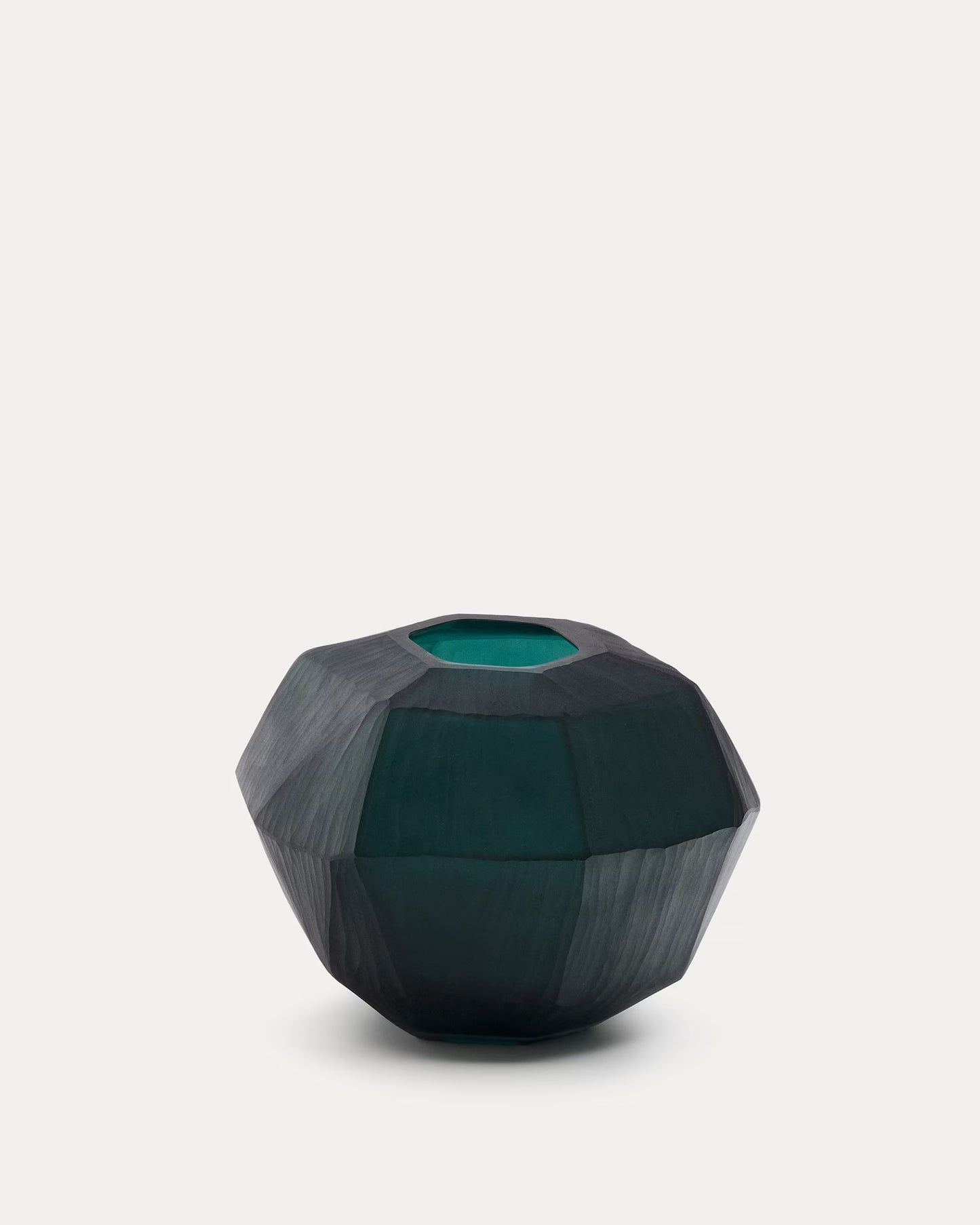 Vaso in vetro verde Geonix 22 cm