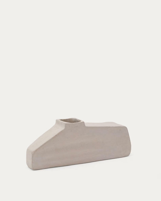 Vaso in cartapesta grigio Lahara 16 cm