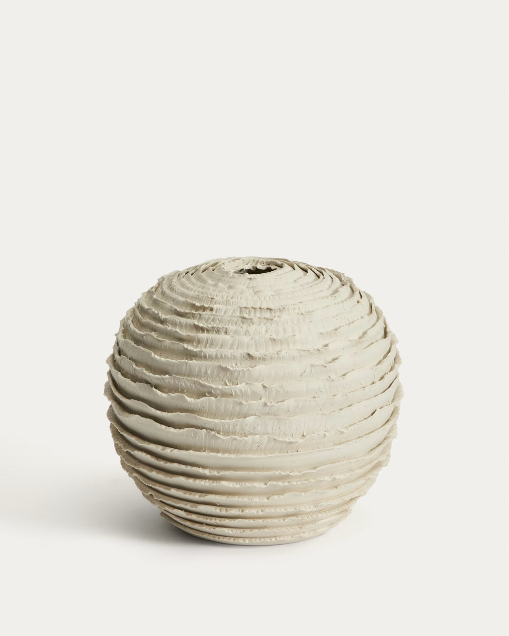 Vaso Evania in ceramica beige 21 cm