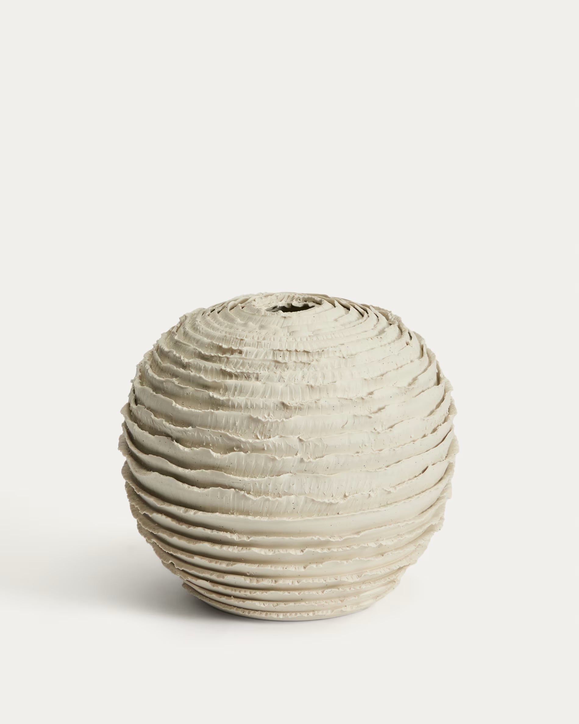 Vaso Evania in ceramica beige 21 cm