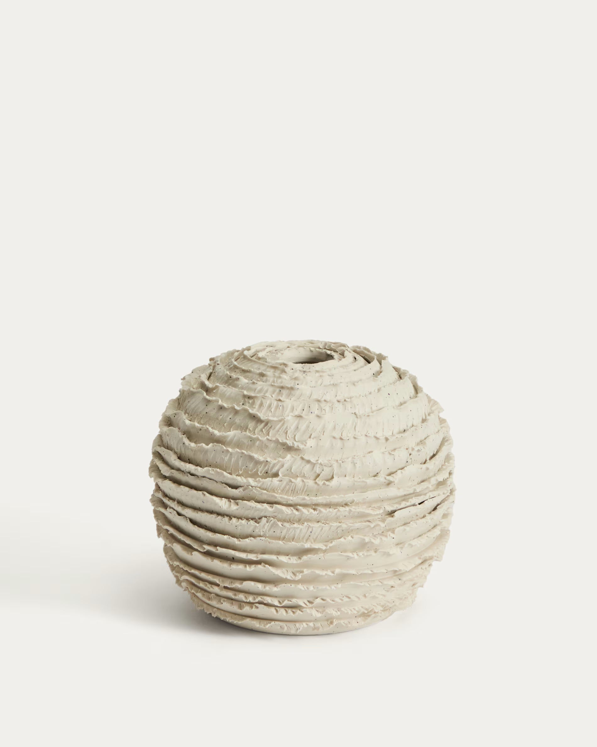 Vaso Evania in ceramica beige 15,5 cm