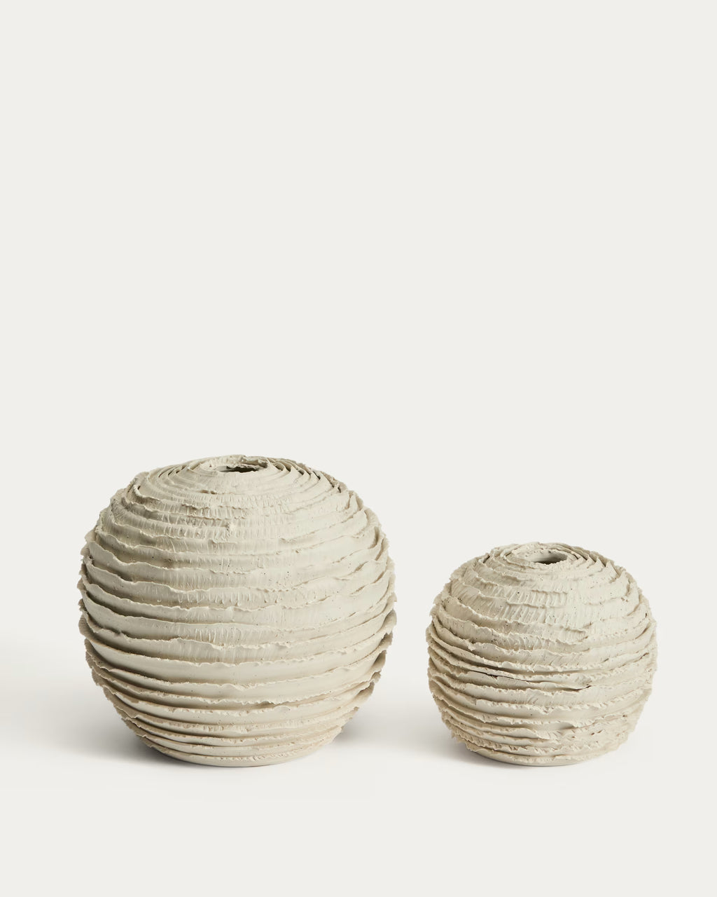 Vaso Evania in ceramica beige 15,5 cm