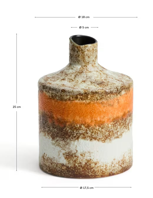 Vaso Estin in ceramica multicolore 25 cm