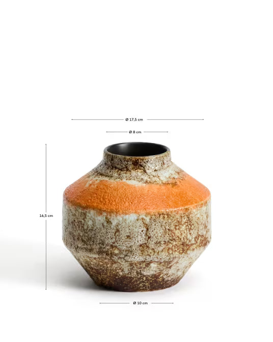 Vaso Estin in ceramica multicolore 16,5 cm