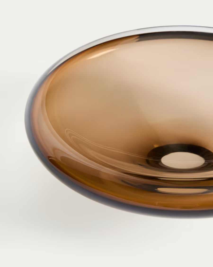 Centrotavola Zolira in vetro marrone Ø 31 cm