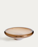 Centrotavola Zolira in vetro marrone Ø 31 cm