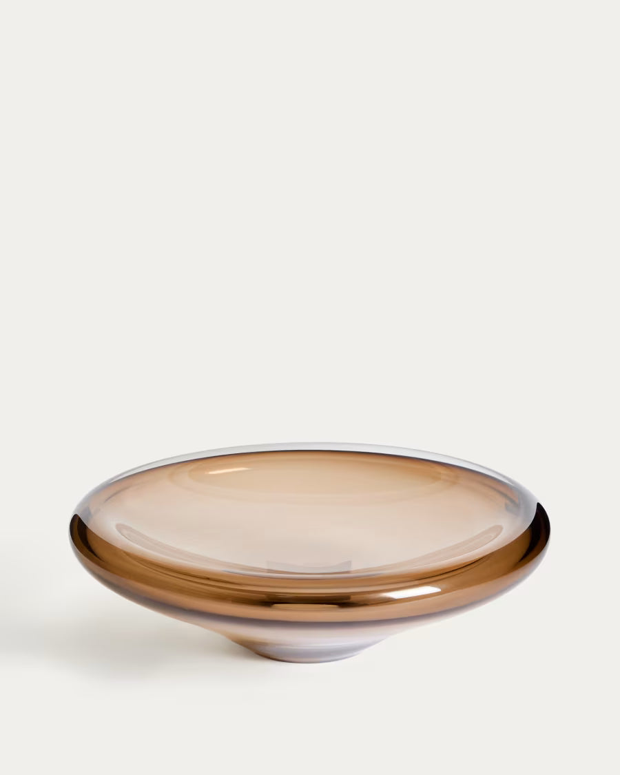 Centrotavola Zolira in vetro marrone Ø 31 cm