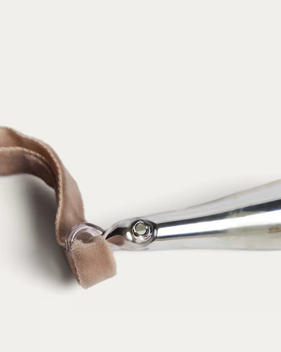 Set Isven di 2 ornamenti da appendere in vetro riciclato argentato 10 cm