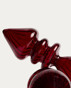 Set Lioren di 2 ornamenti da appendere in vetro riciclato rosso