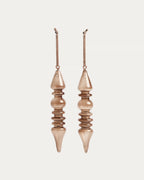 Set Lioren di 2 ornamenti da appendere in vetro riciclato marrone