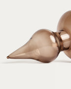 Set Talnea di 2 ornamenti da appendere in vetro riciclato marrone 29,5 cm