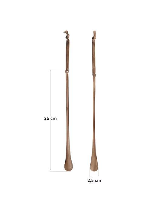 Set Alsenia di 2 ornamenti da appendere in vetro riciclato marrone