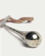 Set Alsenia di 2 ornamenti da appendere in vetro riciclato argentato