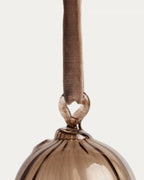 Set Oranel di 4 ornamenti da appendere in vetro riciclato marrone