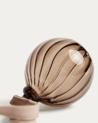 Set Oranel di 4 ornamenti da appendere in vetro riciclato marrone