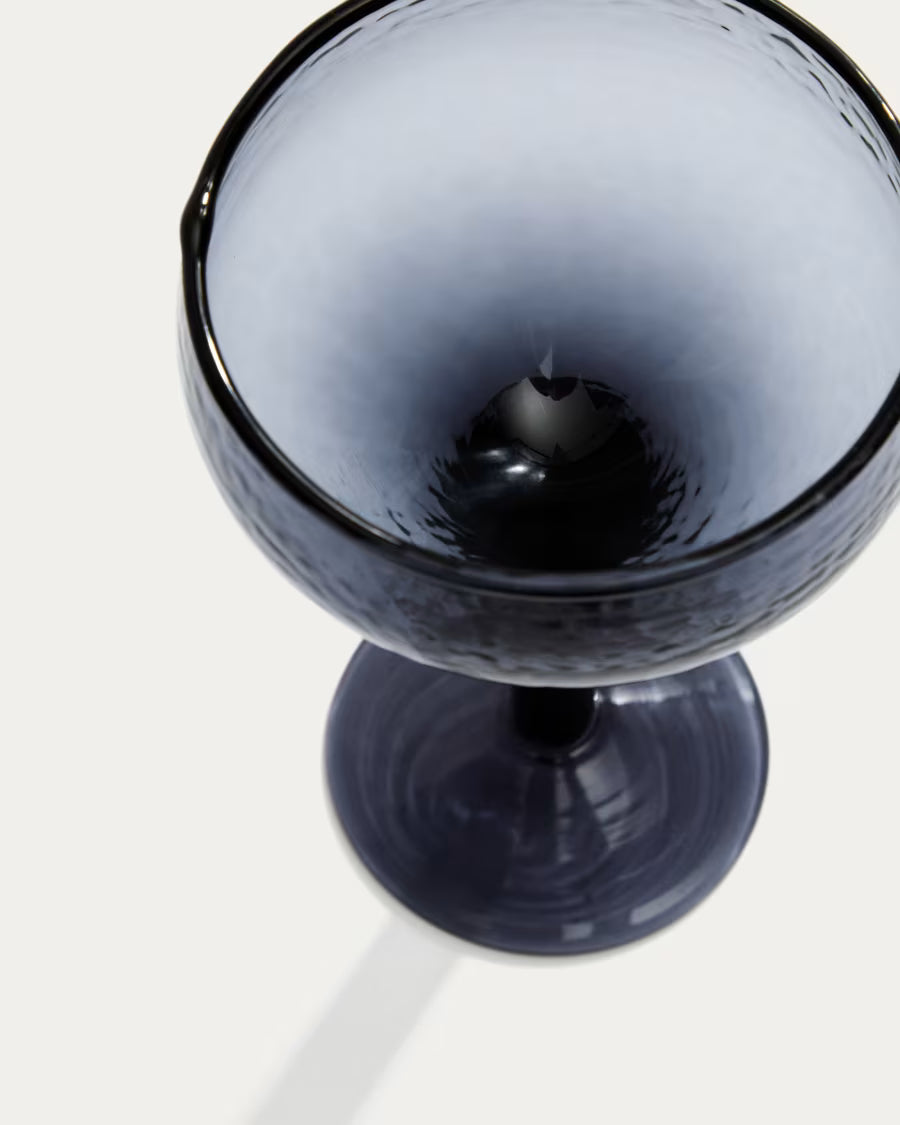 Calice da vino Sileia in vetro riciclato blu