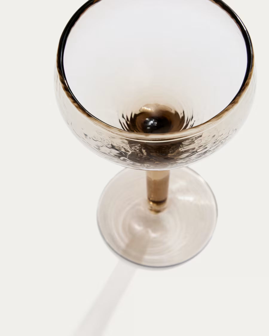 Calice da vino Sileia in vetro riciclato marrone