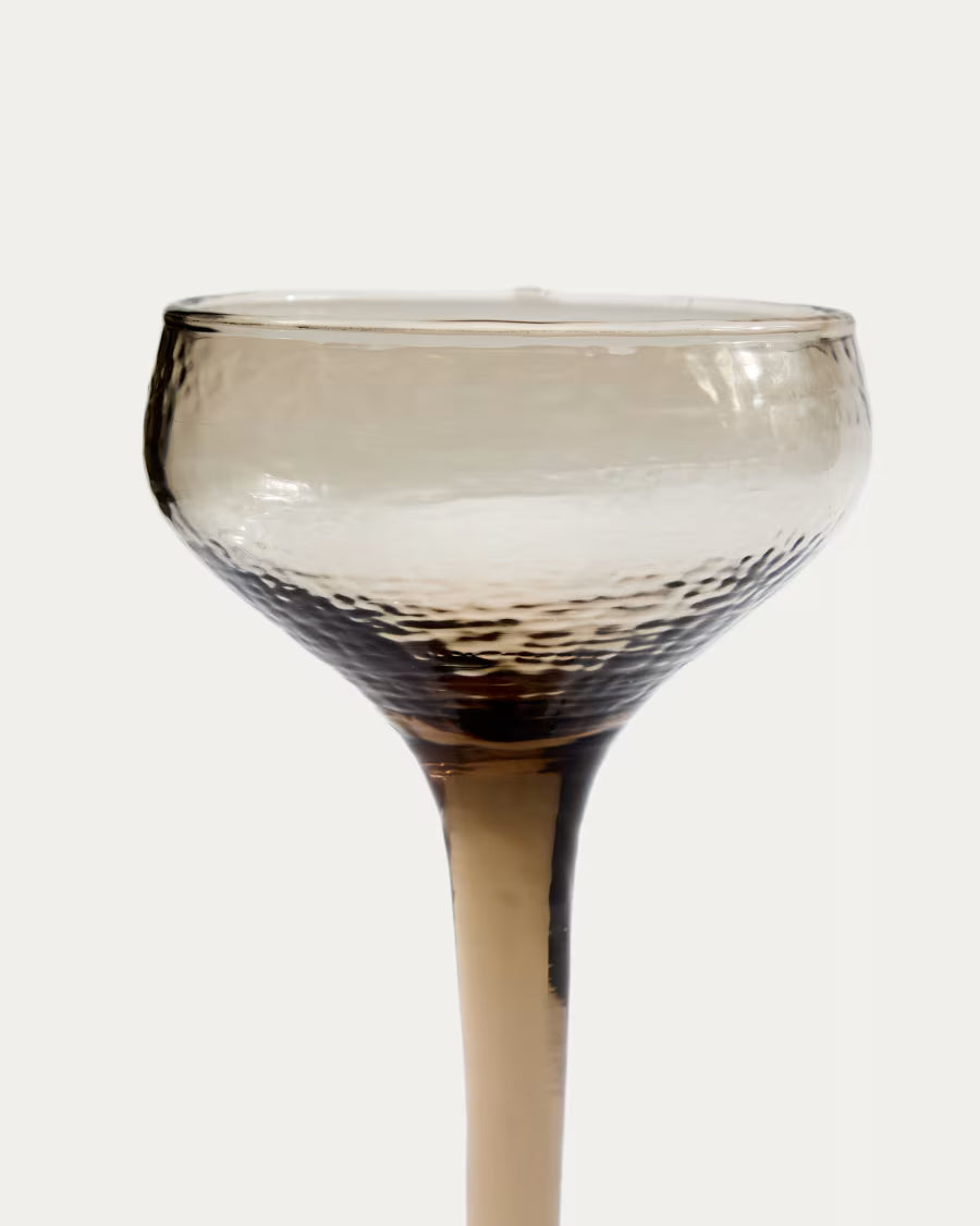 Calice da vino Sileia in vetro riciclato marrone