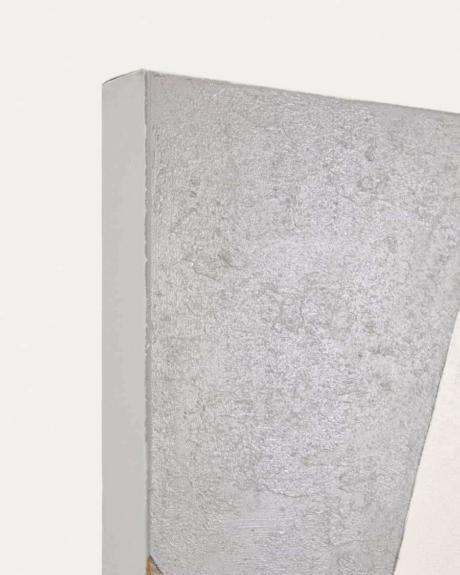 Tela astratta Marvilo grigia e senape 120 x 200 cm