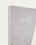 Tela astratta Marvilo grigia e senape 120 x 200 cm