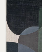 Tela astratta Nemsa blu e verde 90 x 60 cm