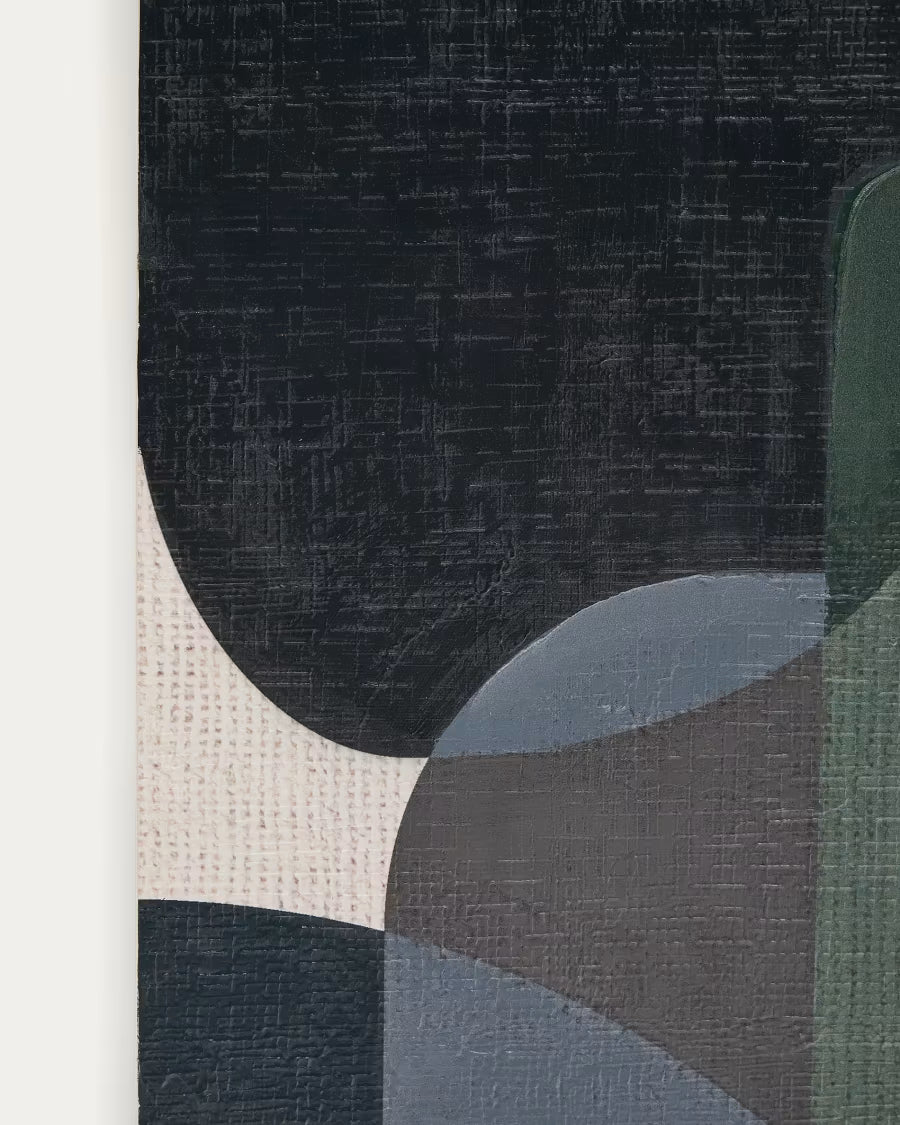 Tela astratta Nemsa blu e verde 90 x 60 cm