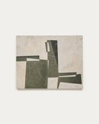 Tela astratta Fida verde 118 x 94 cm