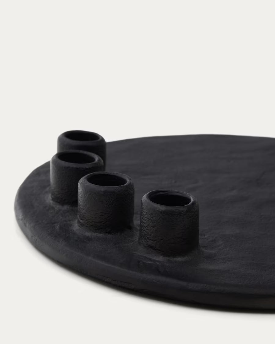 Candelabro Nuvro in alluminio nero