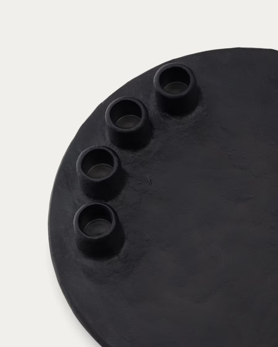 Candelabro Nuvro in alluminio nero