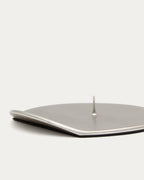 Candelabro Quira in alluminio argentato