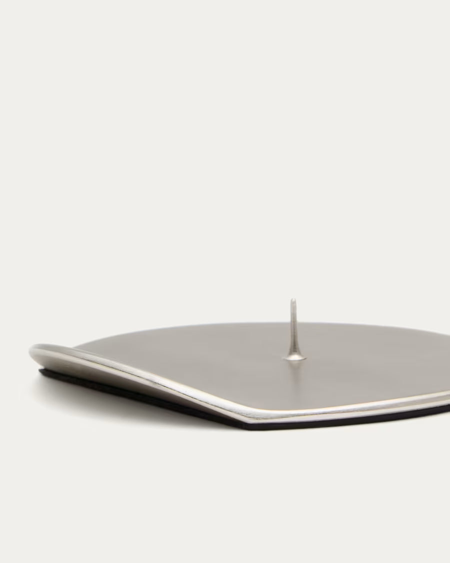 Candelabro Quira in alluminio argentato