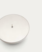 Candelabro piccolo Quira in acciaio inox argentato