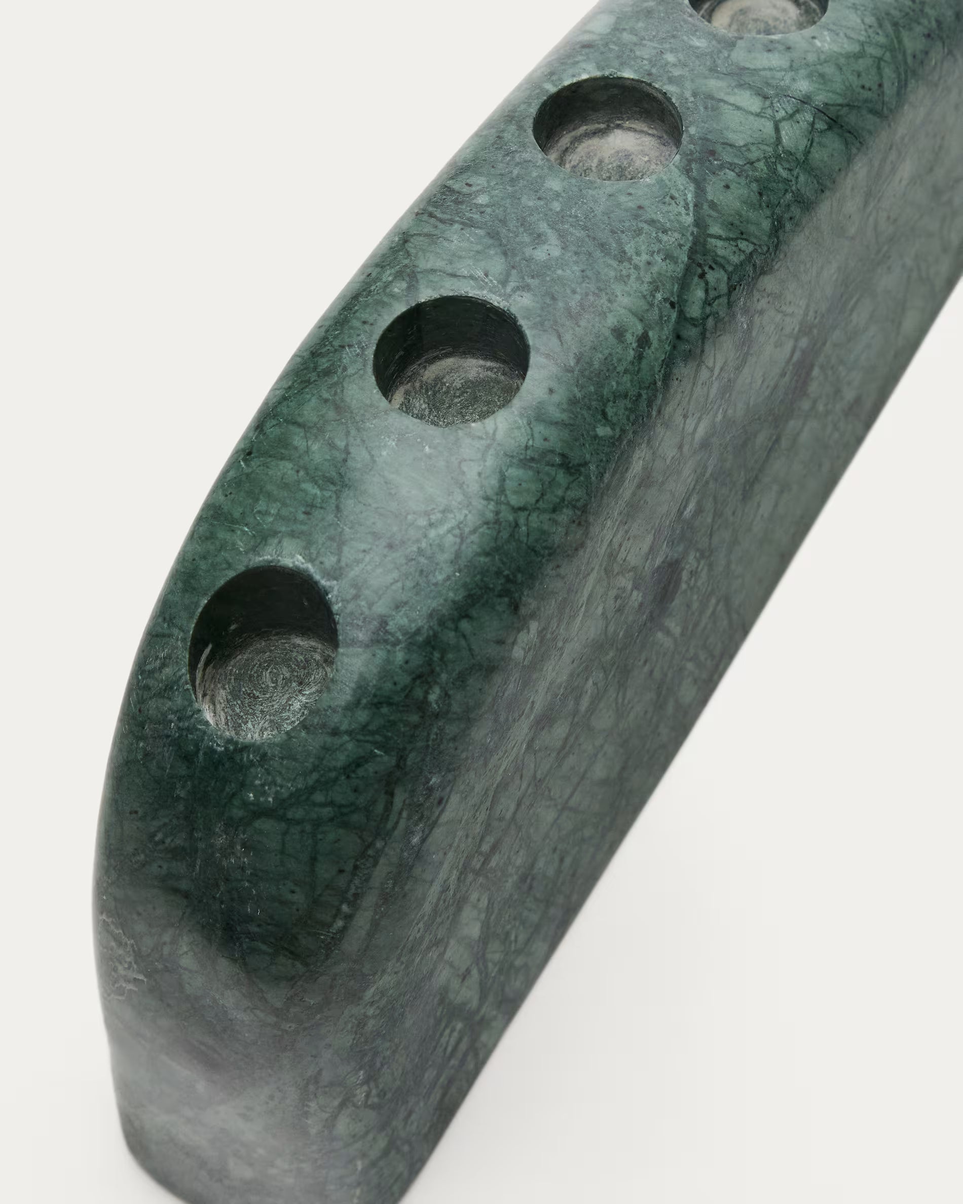 Candelabro grande Signe in marmo verde 10 cm