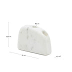 Candelabro medio Signe in marmo bianco 10 cm