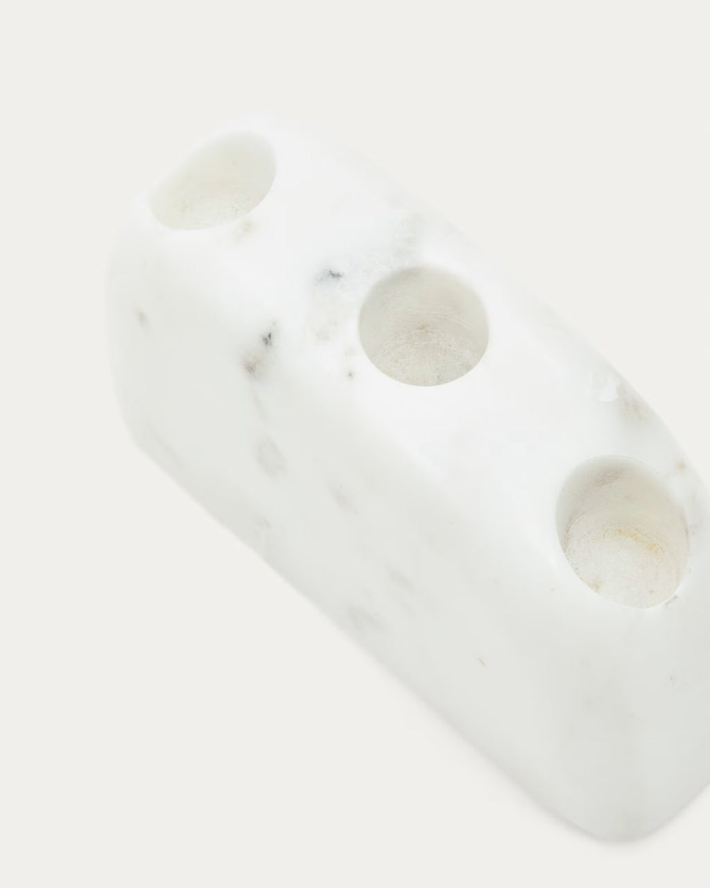 Candelabro medio Signe in marmo bianco 10 cm