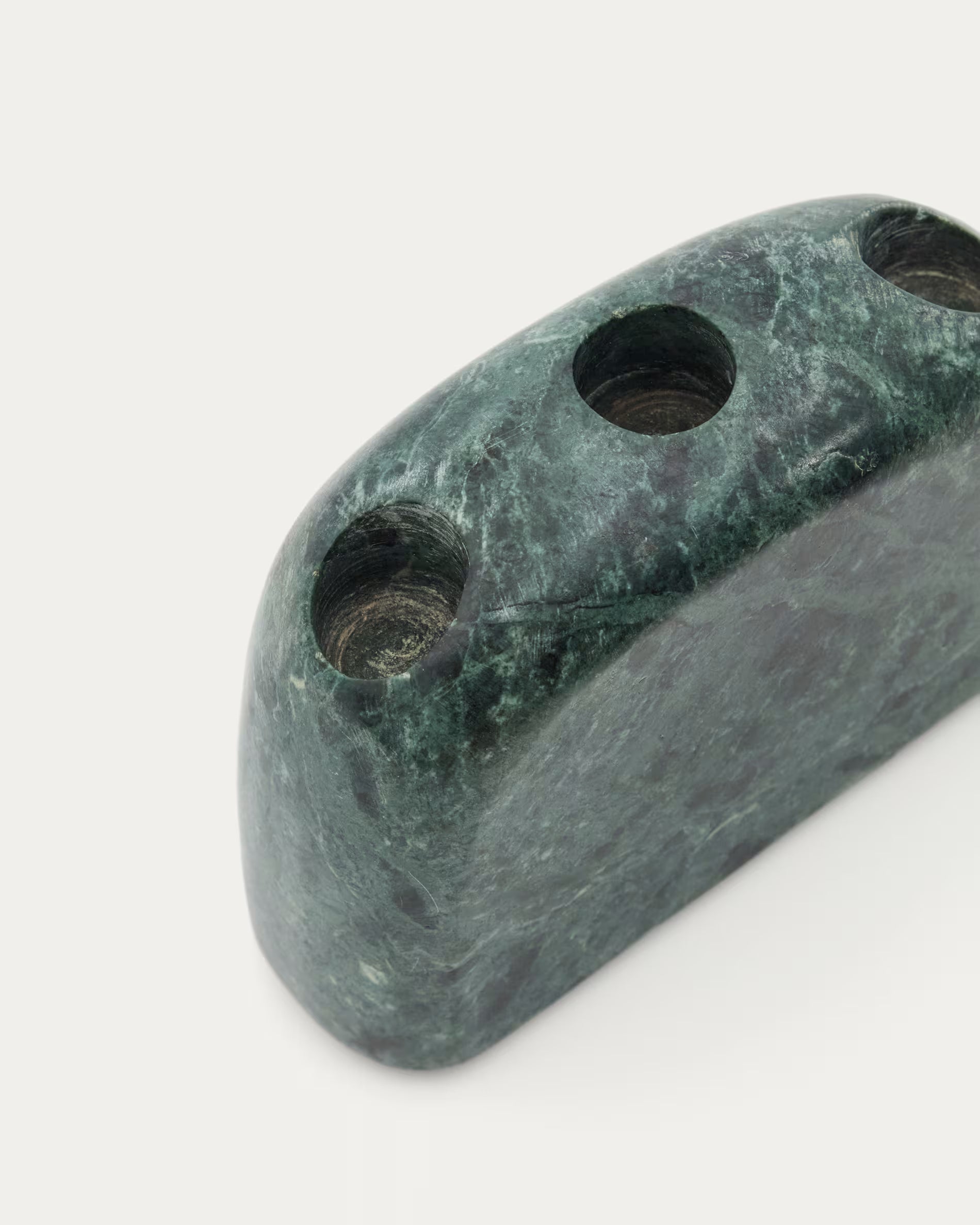 Candelabro medio Signe in marmo verde 10 cm