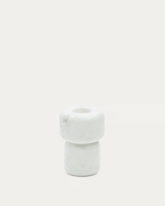 Candelabro piccolo Signe in marmo bianco 12 cm