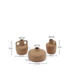 Set Sofra di 3 vasi in terracotta 6 cm / 7 cm / 10 cm